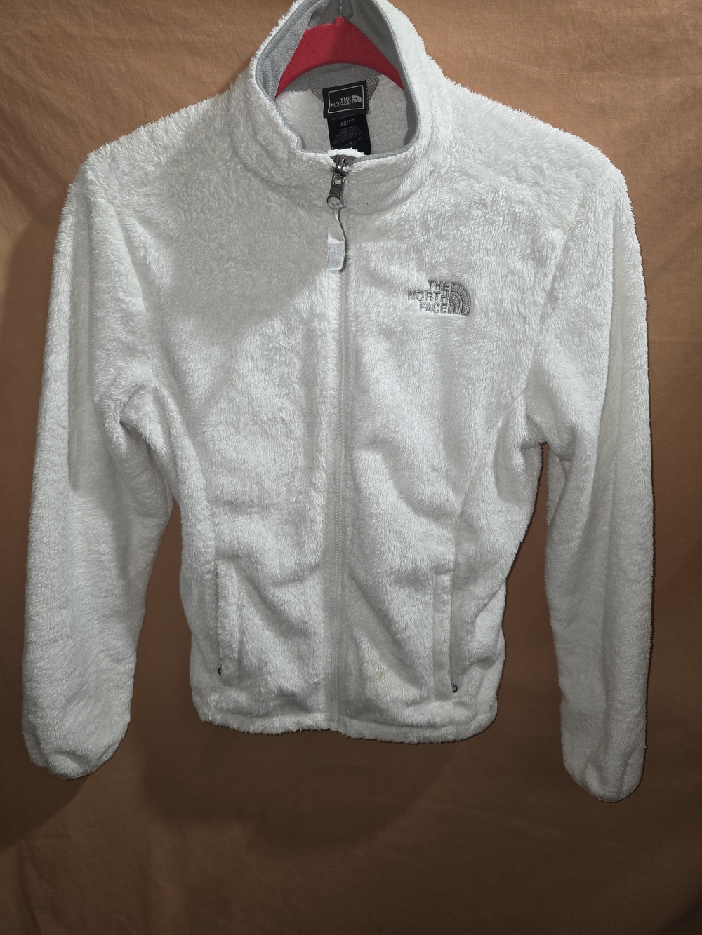 The North Face Women's Cream Plush Full-Zip Teddy Jacket